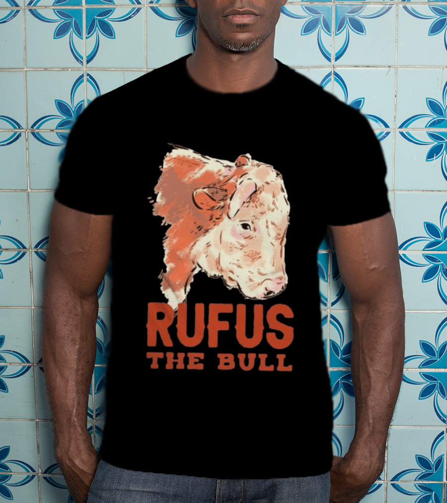 Rufus The Bull Cow Retro Style Rustic T-Shirt