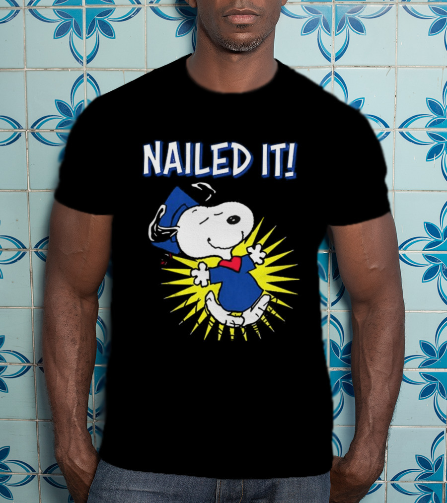 Congratulations Snoopy Nailed It Graduation Celebration T-Shirt