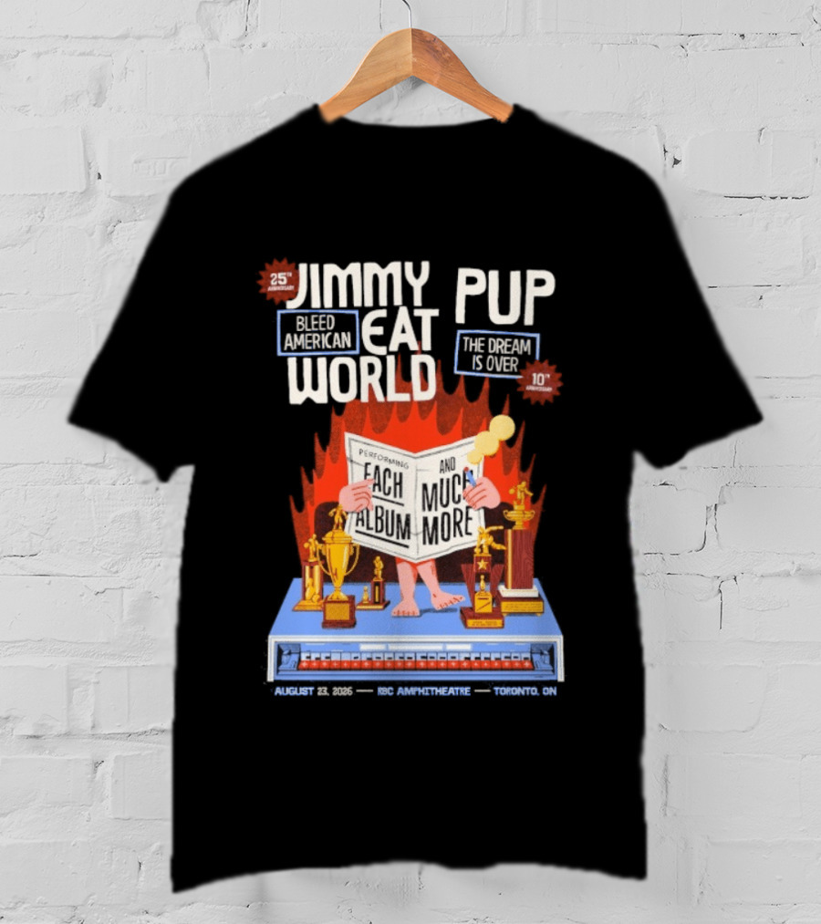 Jimmy Eat World Bleed American 25th Anniversary Pup The Dream Is Over Live August 23 2026 RBC Amphitheatre Toronto T-Shirt