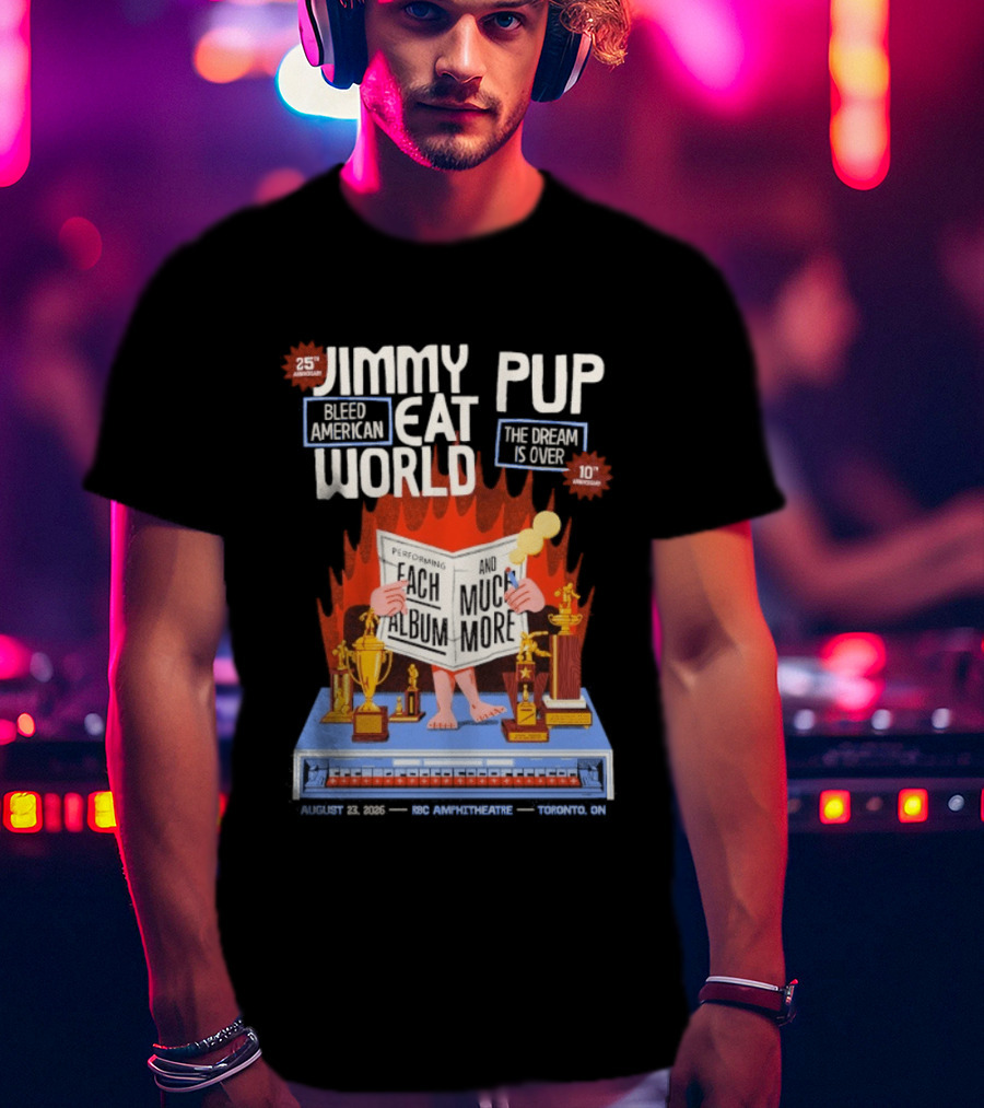 Jimmy Eat World Bleed American 25th Anniversary Pup The Dream Is Over Live August 23 2026 RBC Amphitheatre Toronto T-Shirt