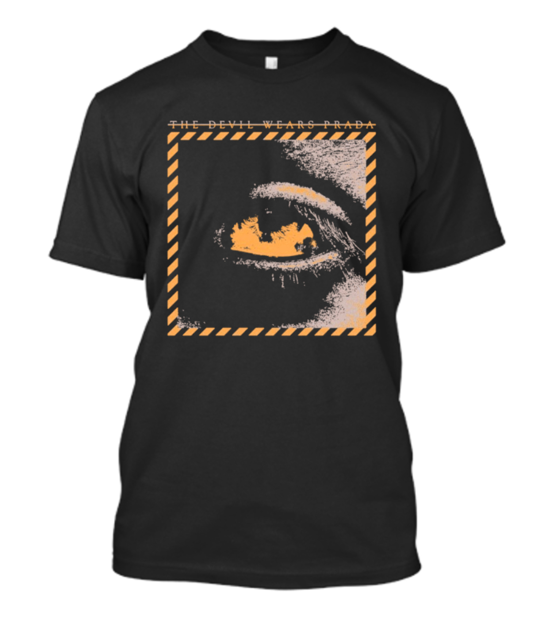 The Devil Wears Prada Outbreak Eye Caution Stripes T-Shirt