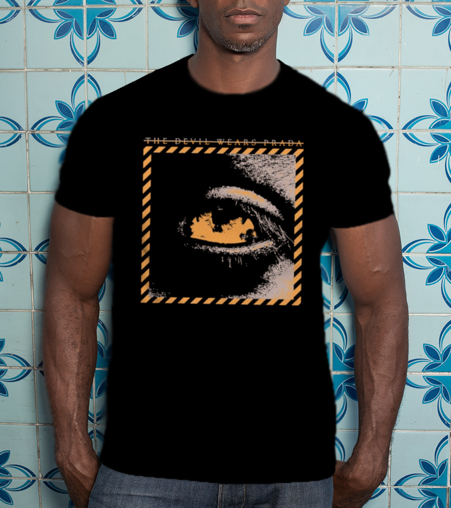 The Devil Wears Prada Outbreak Eye Caution Stripes T-Shirt