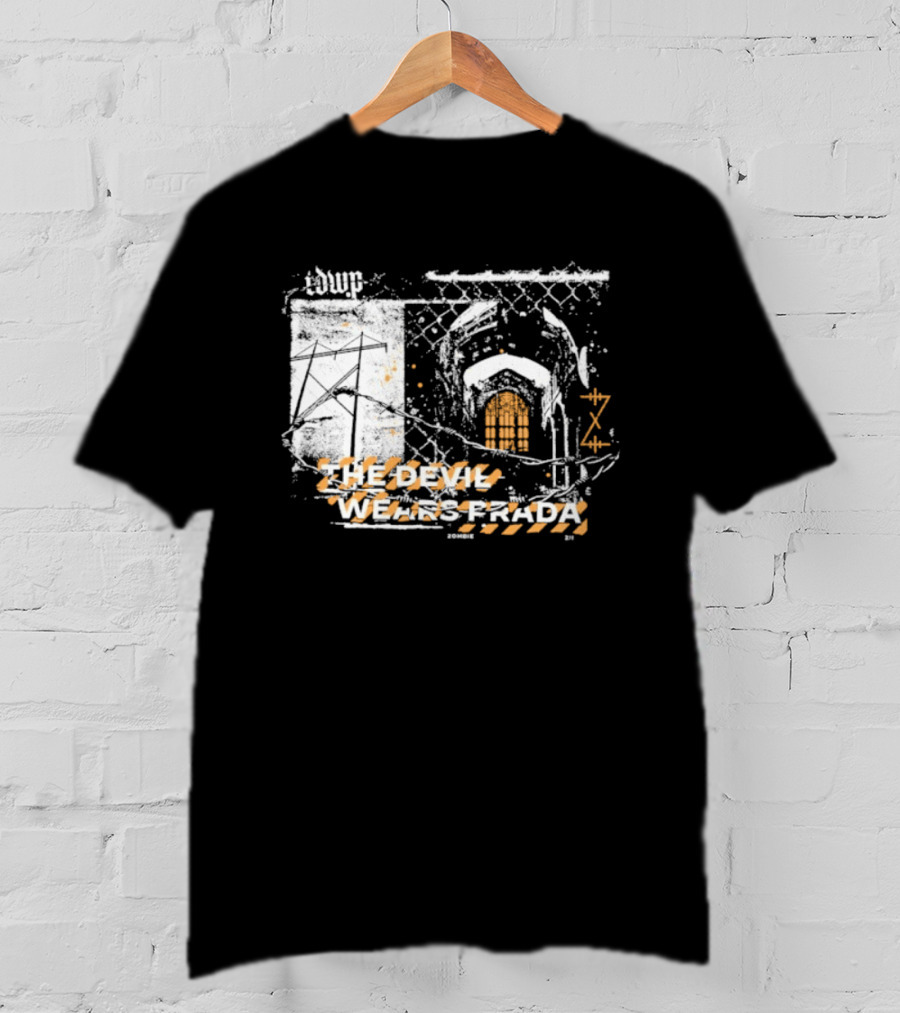 The Devil Wears Prada Zombie ZII X141 Orange White Fence Arch T-Shirt