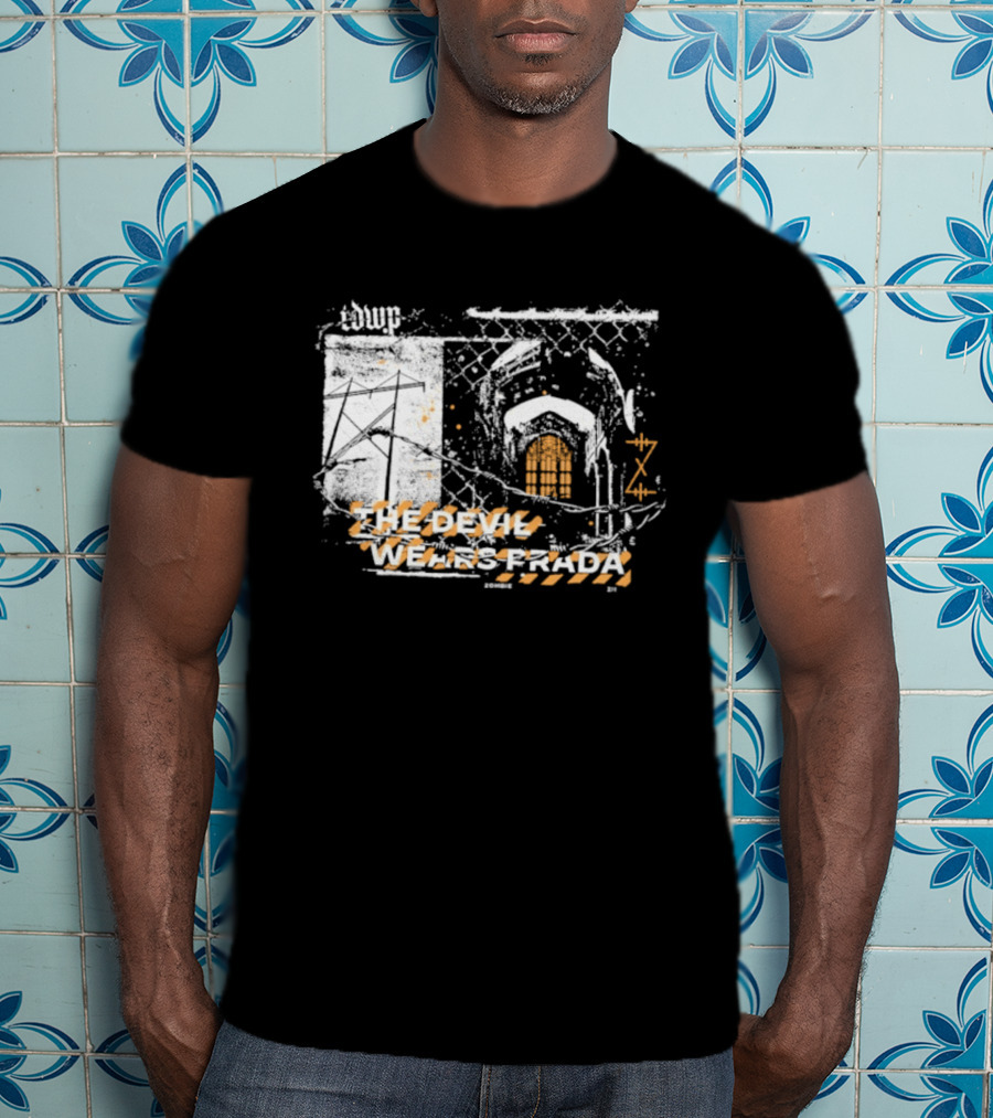 The Devil Wears Prada Zombie ZII X141 Orange White Fence Arch T-Shirt