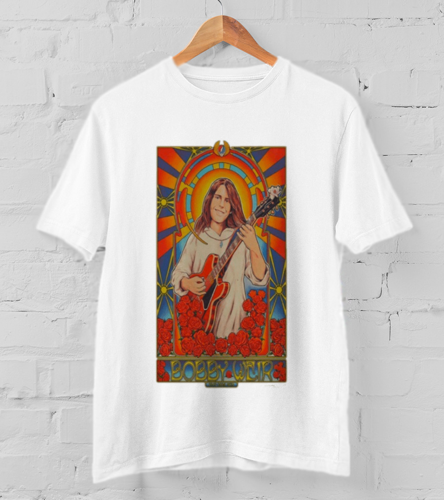 Bobby Weir 1947 2026 NFA Roses Psychedelic Art Nouveau T-Shirt