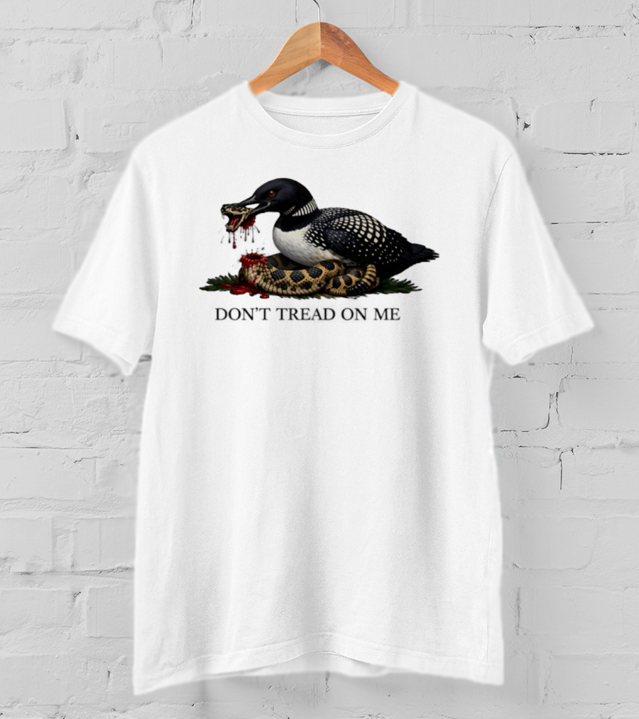 Common Loon Snake Blood Don't Tread On Me T-Shirt