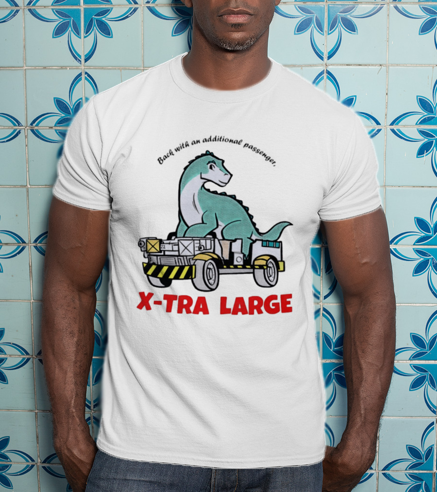 X Tra Large Dinosaur Back With An Additional Passenger T-Shirt