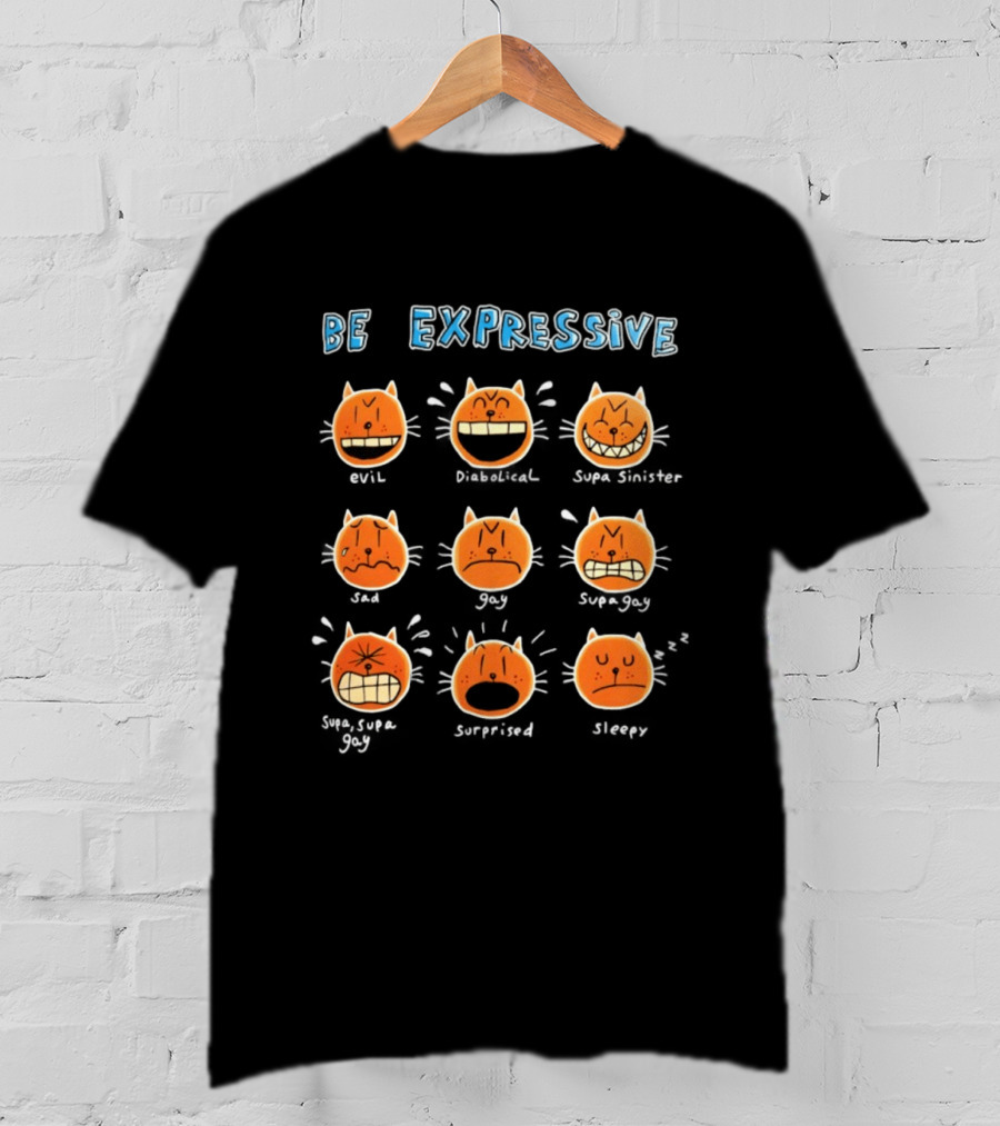 Be Expressive Petey The Cat Emoji Faces Collection T-Shirt