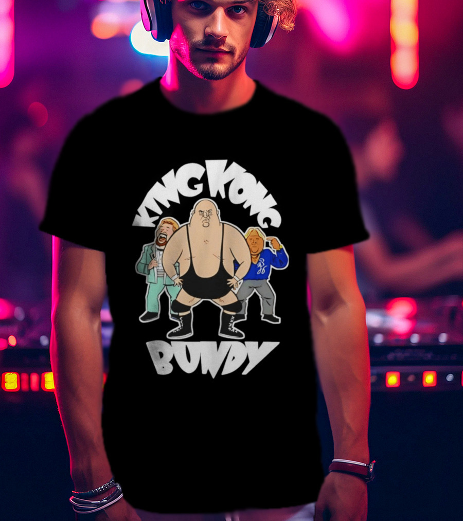 King Kong Bundy Wrestling Managers Cartoon T-Shirt