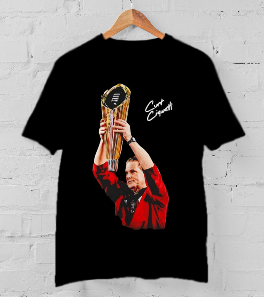 Curt Cignetti Trophy Hoist Indiana Hoosiers Coaching Legend T-Shirt