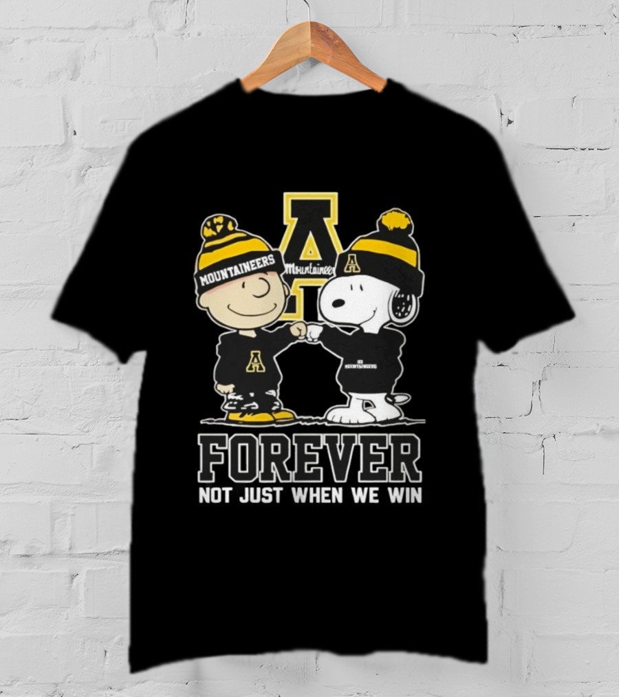Peanut Snoopy Charlie Brown Appalachian State Mountaineers Forever Not Just When We Win T-Shirt