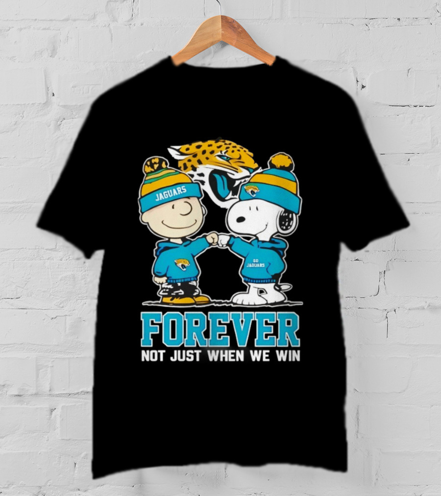 Charlie Brown Snoopy Jaguars Forever Not Just When We Win T-Shirt