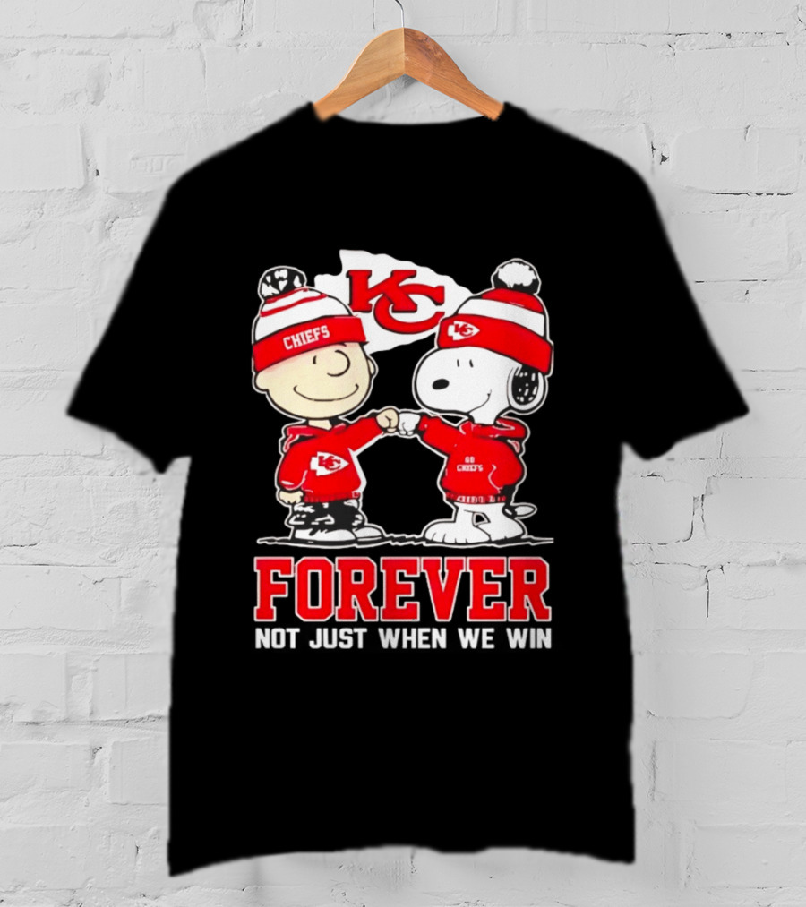 Peanut Snoopy Charlie Brown KC Chiefs Forever Not Just When We Win T-Shirt