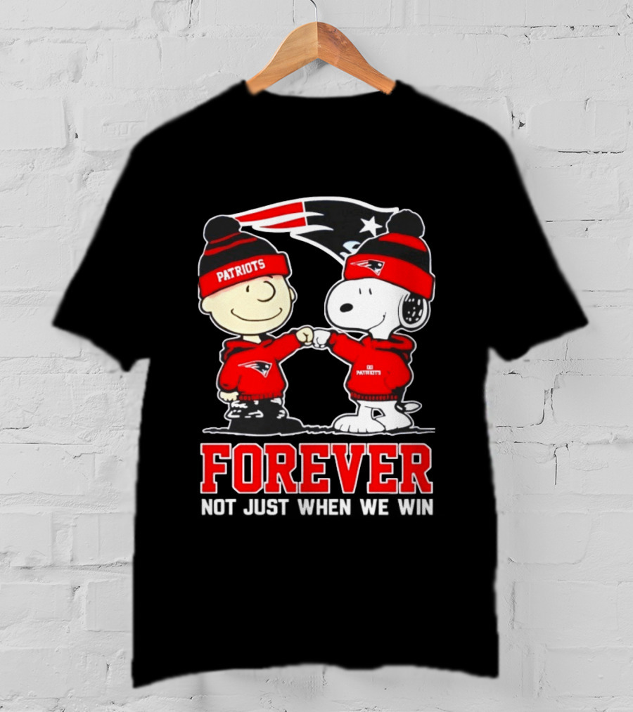 Peanut Snoopy Charlie Brown Patriots Forever Not Just When We Win T-Shirt