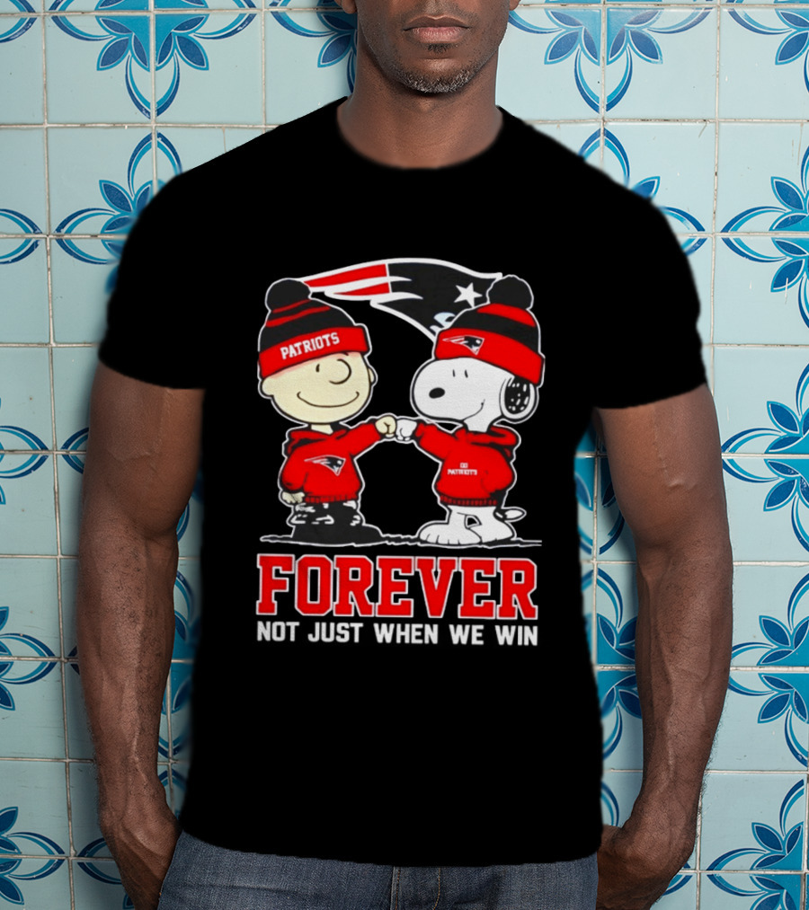 Peanut Snoopy Charlie Brown Patriots Forever Not Just When We Win T-Shirt
