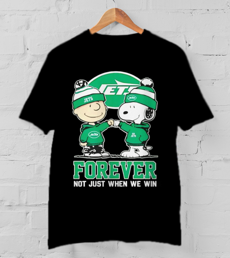 Peanuts Snoopy Charlie Brown Jets Forever Not Just When We Win T-Shirt
