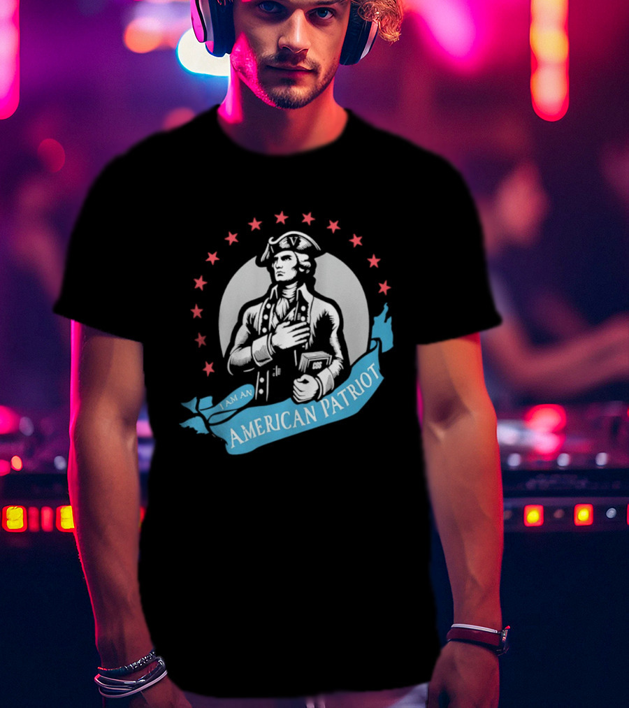 I Am An American Patriot Historical Figure With Stars T-Shirt