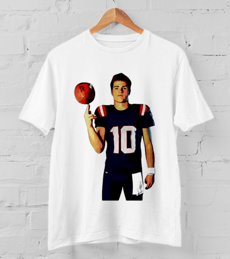 Drake Maye M.N.E.G.A. New England Patriots Football 10 T-Shirt