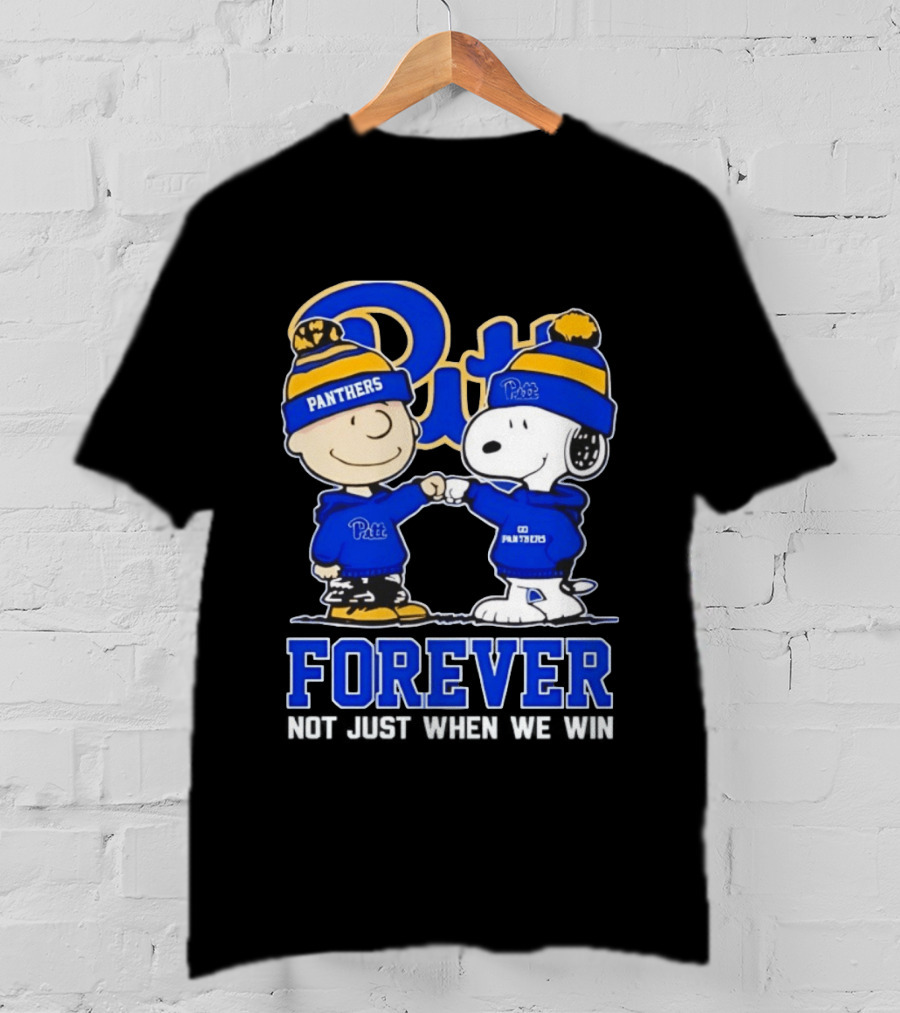Peanut Snoopy Charlie Brown Pitt Panthers Forever Not Just When We Win T-Shirt