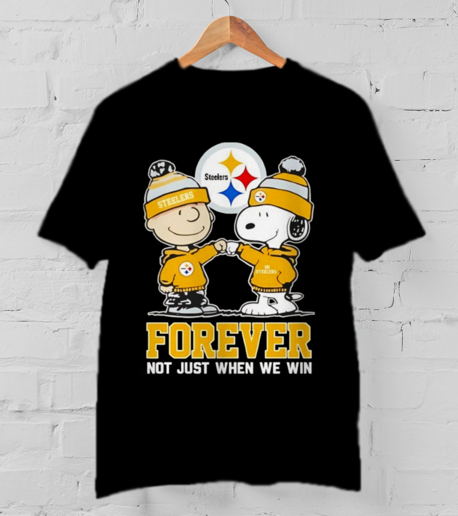 Peanut Snoopy Charlie Brown Steelers Forever Not Just When We Win T-Shirt