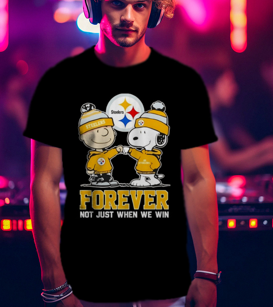 Peanut Snoopy Charlie Brown Steelers Forever Not Just When We Win T-Shirt
