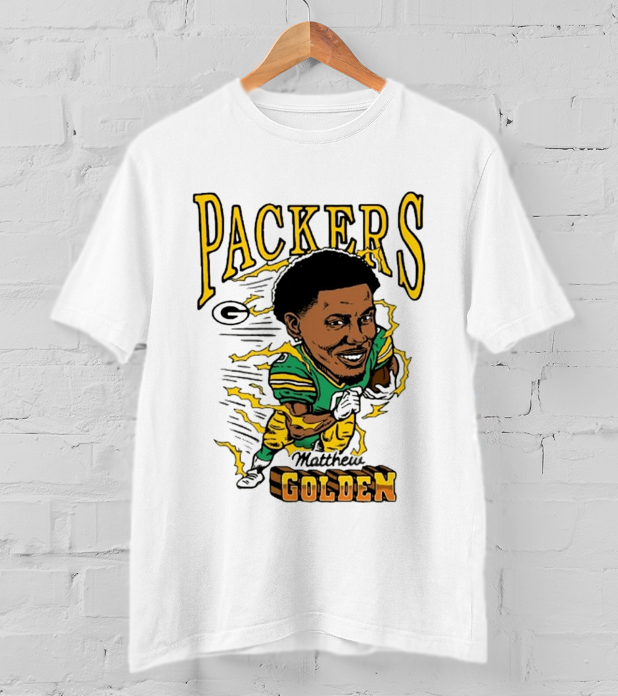 Packers Matthew Golden Caricature Homage T-Shirt