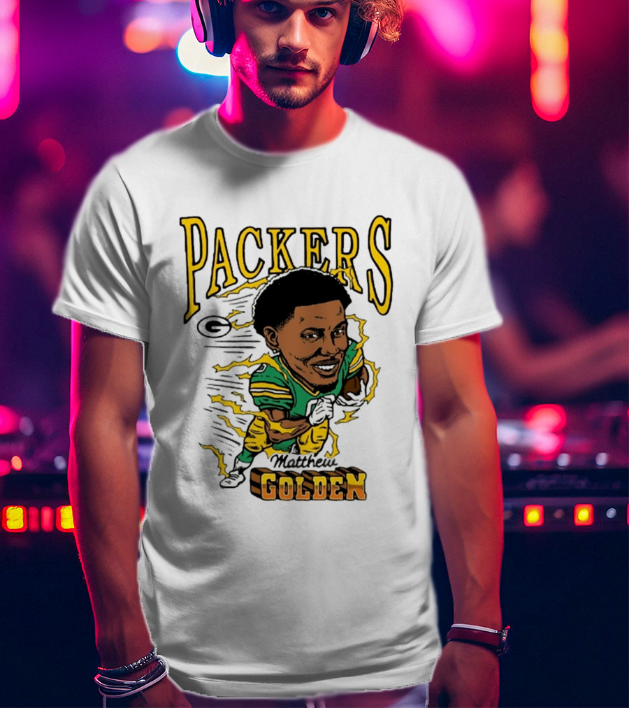 Packers Matthew Golden Caricature Homage T-Shirt