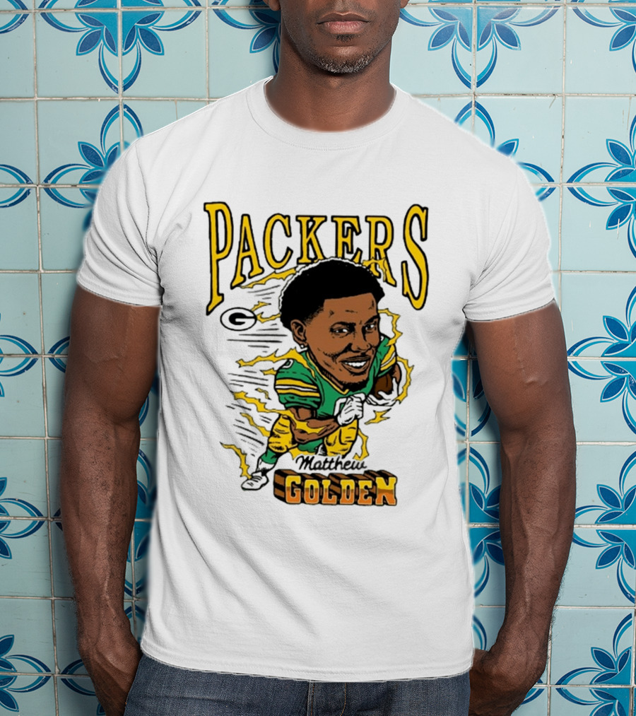 Packers Matthew Golden Caricature Homage T-Shirt