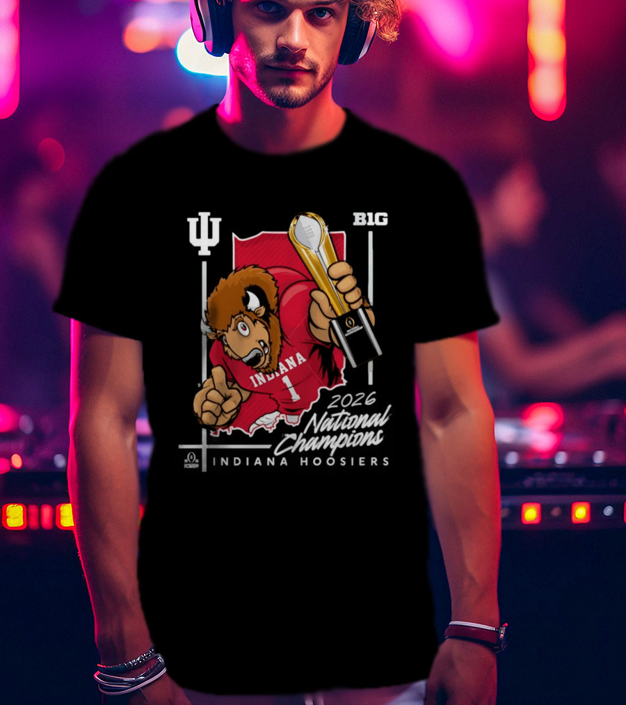 Indiana Hoosiers National Champs 2025 Trophy Victory B1G Indiana T-Shirt