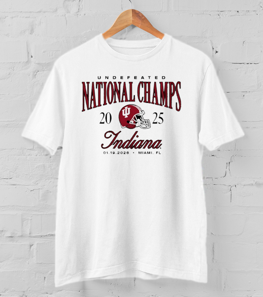 Indiana Hoosiers Undefeated National Champs 2025 Miami 01.19.2026 T-Shirt