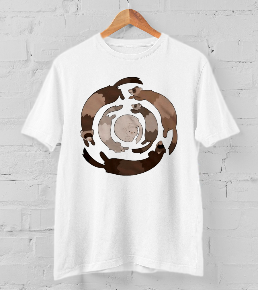 Pirate Software Humane World Animals Ferret Circle T-Shirt