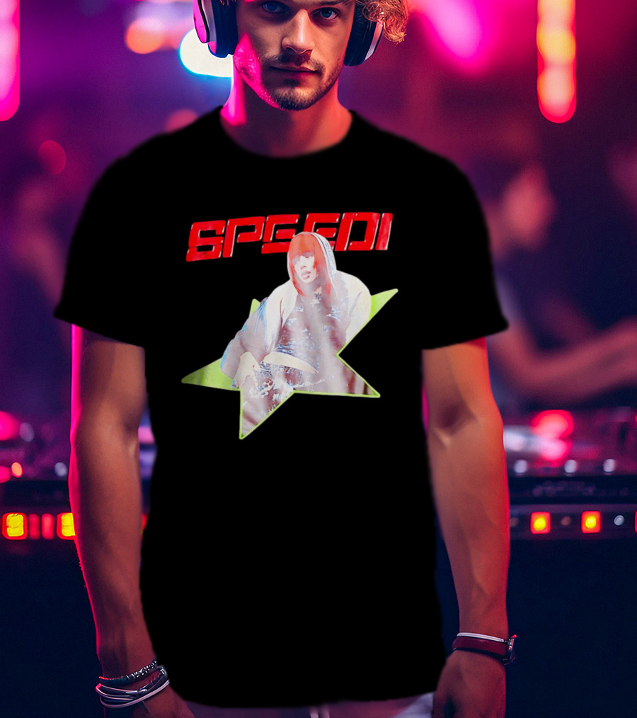 Lisa X AlterEgo Speedi Red Text Star T-Shirt