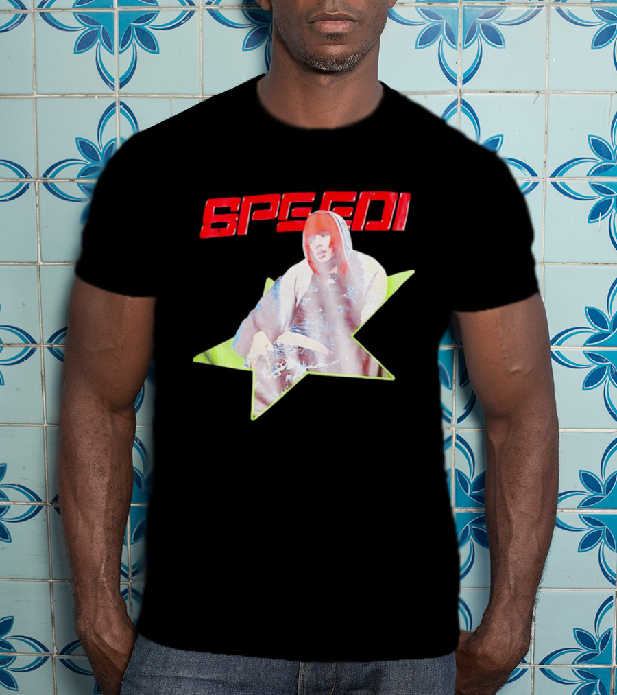 Lisa X AlterEgo Speedi Red Text Star T-Shirt