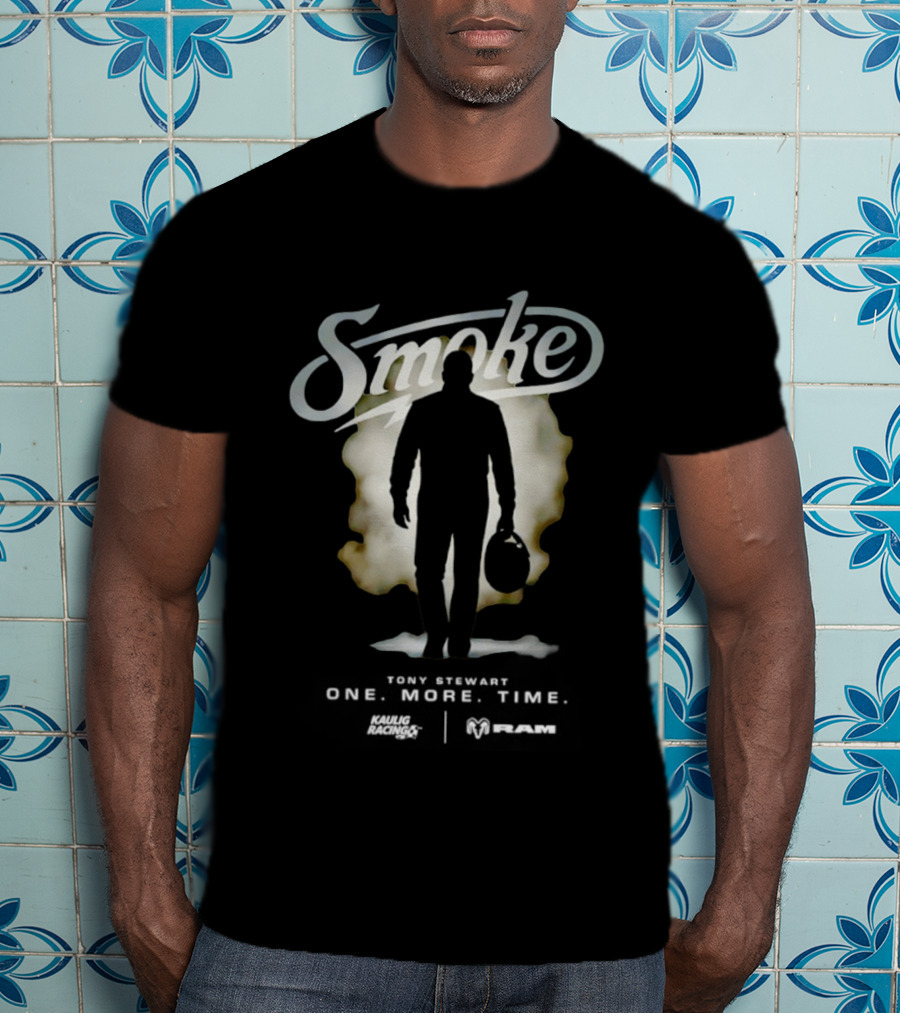 Tony Stewart Smoke Silhouette One More Time Kaulig Racing T-Shirt
