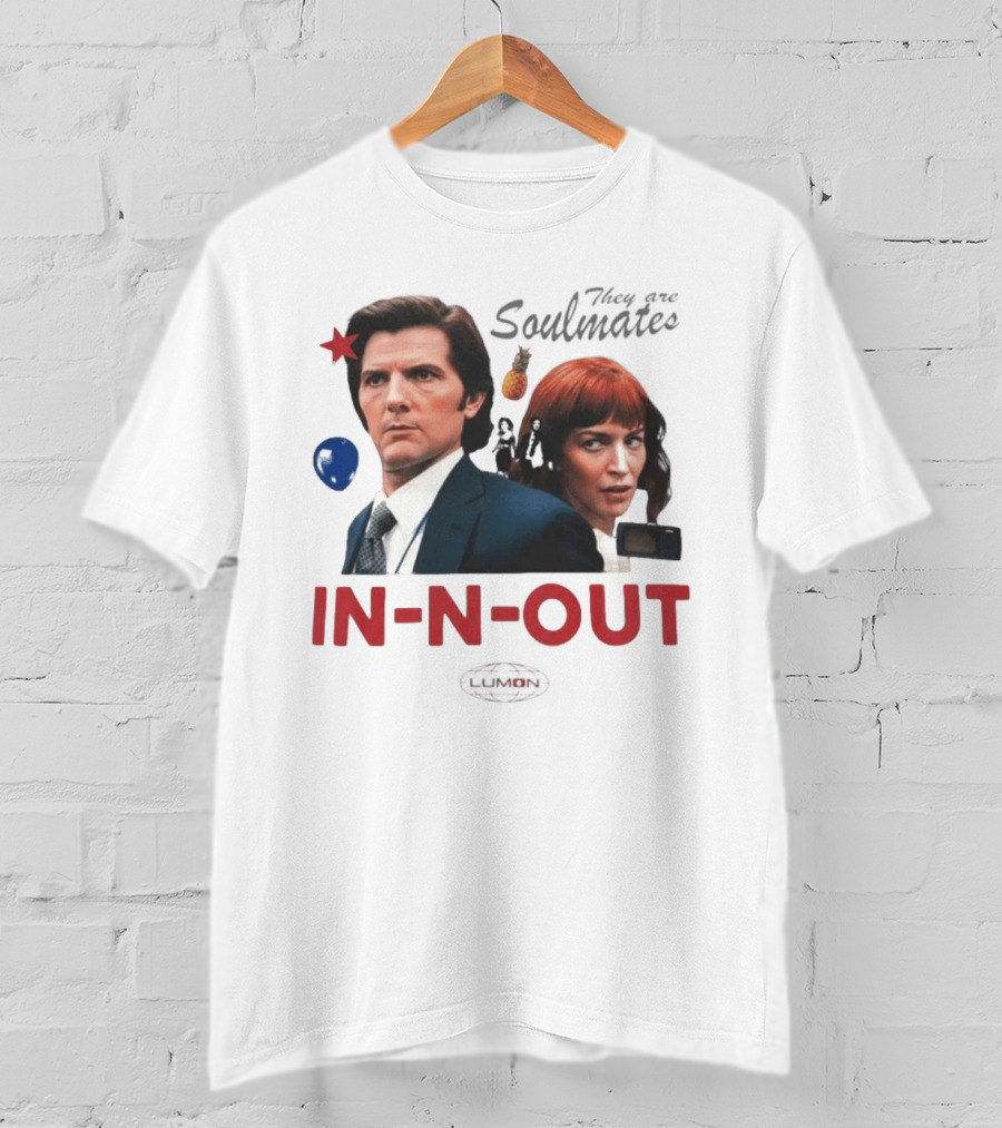 Severance They Are Soulmates IN N OUT Retro Style Pop Culture Reference T-Shirt