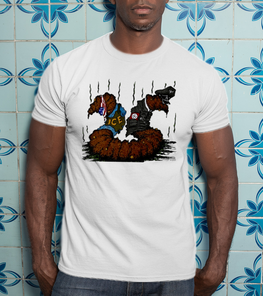 United States Immigration ICE And Nazi Germany Comparison Symbolism T-Shirt