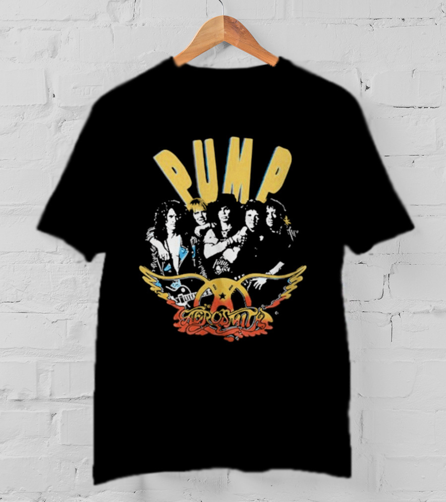 Aerosmith Pump Album 1990 Tour Wings Iconic Band T-Shirt