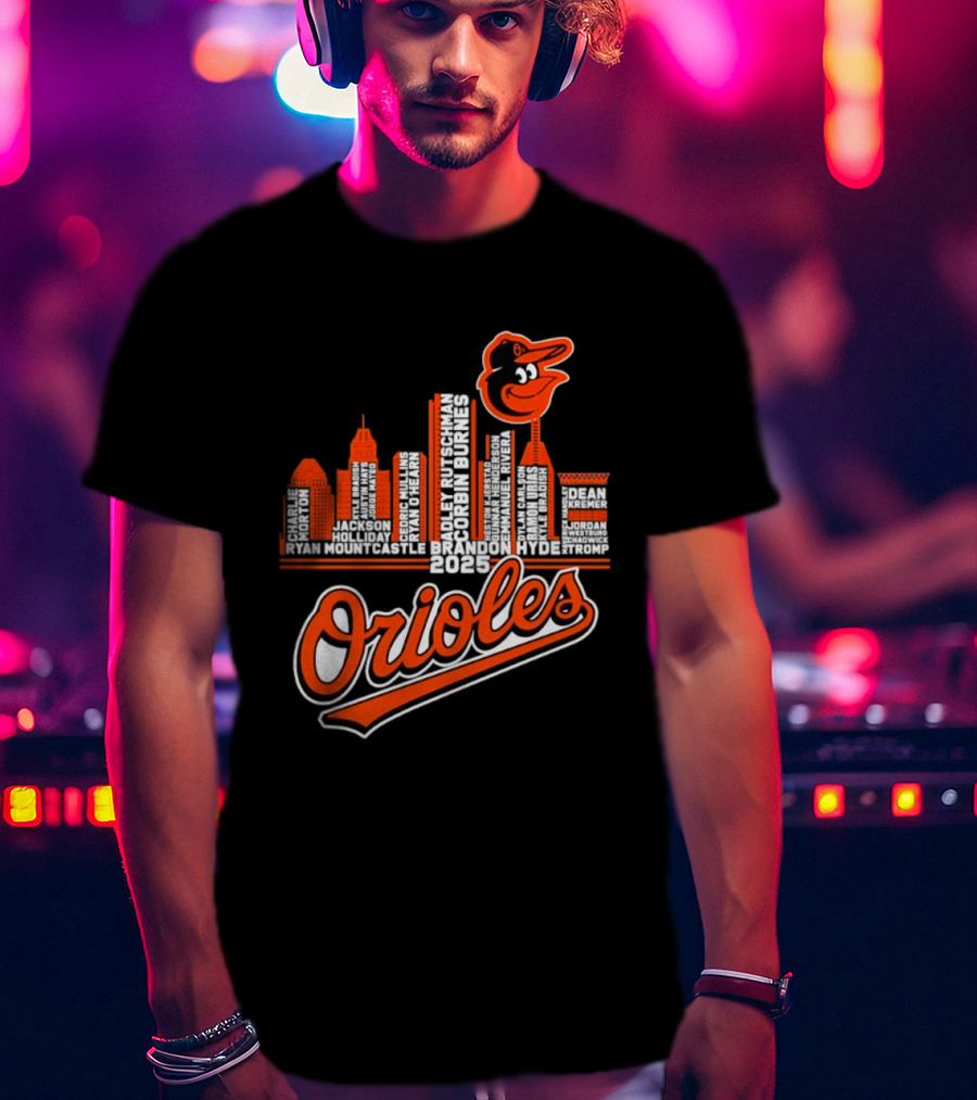 Baltimore Orioles City Skyline 2025 T-Shirt