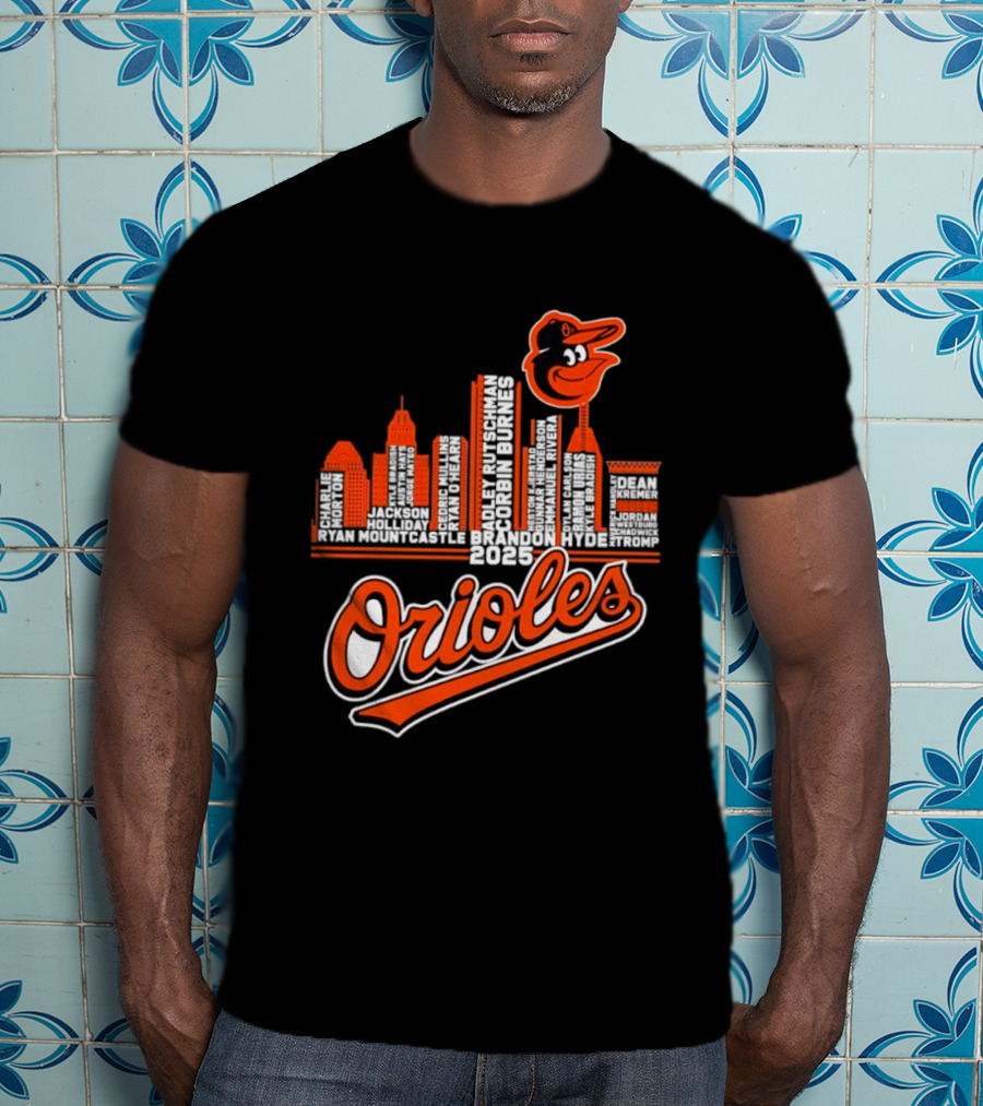 Baltimore Orioles City Skyline 2025 T-Shirt