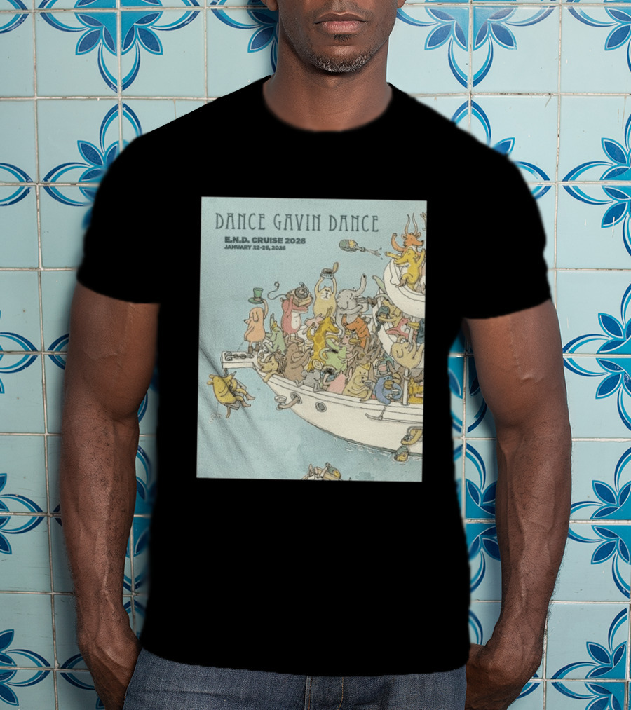 Dance Gavin Dance E.N.D. Cruise 2026 January 22 26 Whimsical Animal Party T-Shirt