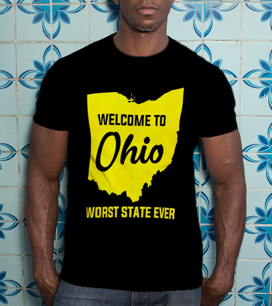 Welcome To Ohio Worst State Ever Map T-Shirt