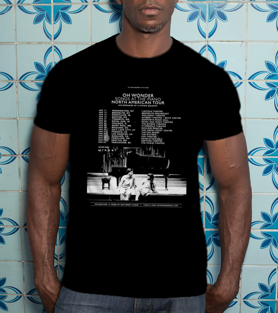 Oh Wonder Songs At The Piano North American Tour 2026 Dates And Venues T-Shirt