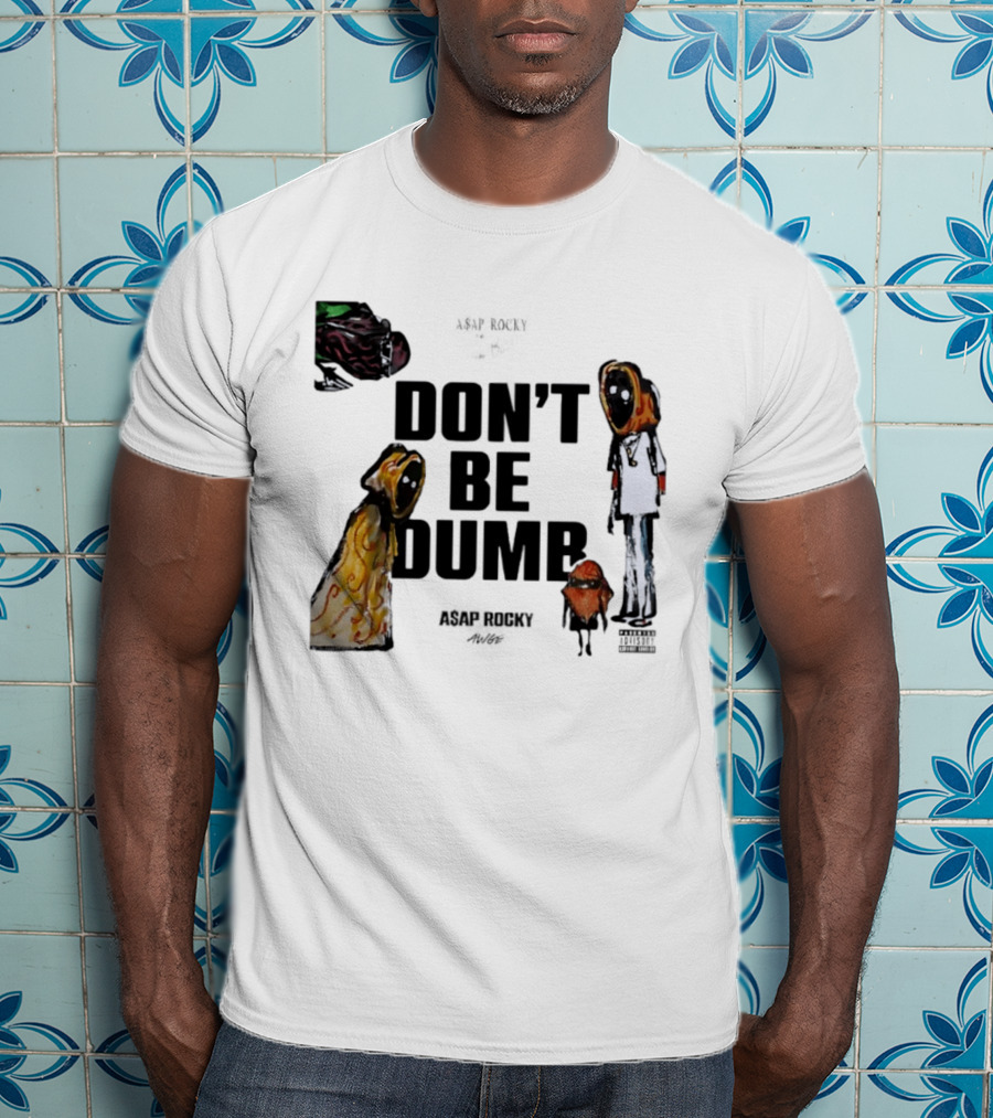 ASAP Rocky X Tim Burton Don't Be Dumb Character Collab T-Shirt