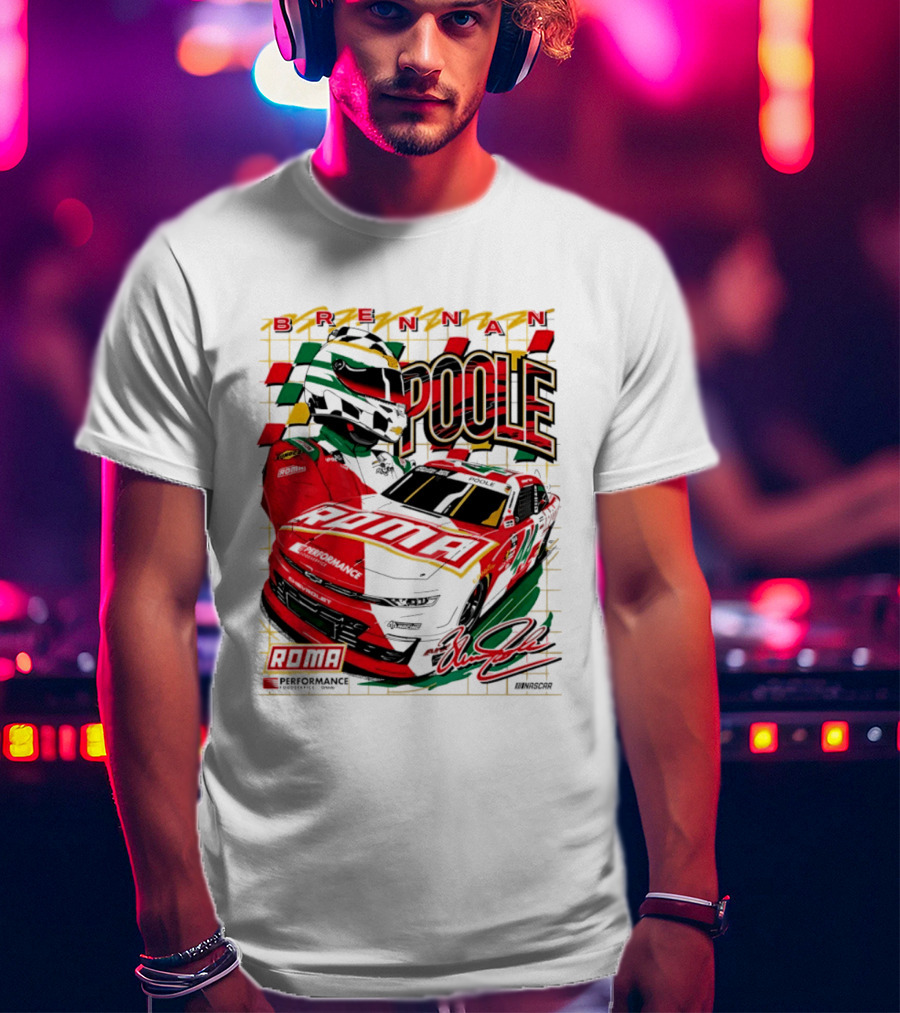 Brennan Poole 44 Roma Performance Motorsports Racing Suit Daytona Race Day T-Shirt