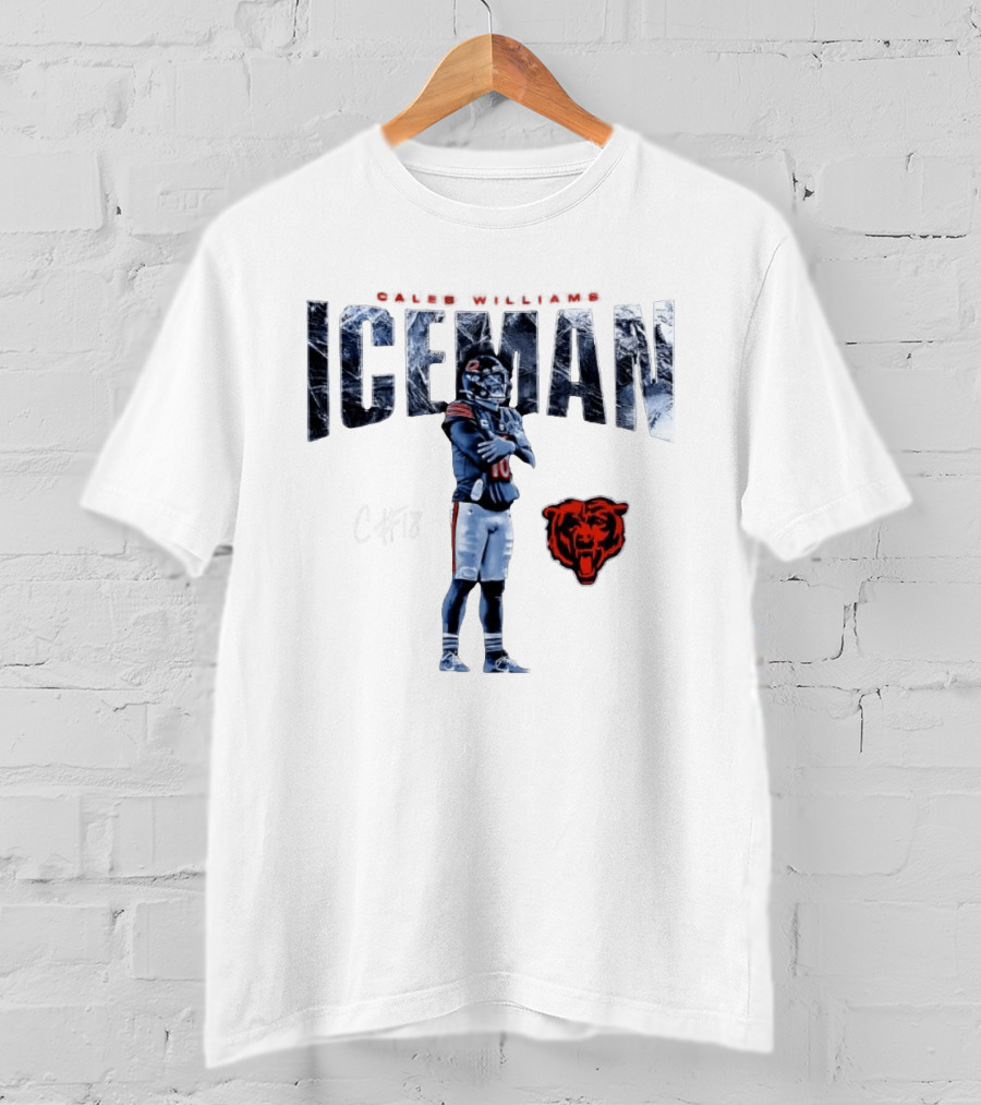 Caleb Williams Chicago Bears Iceman Football Team Roaring Sports T-Shirt