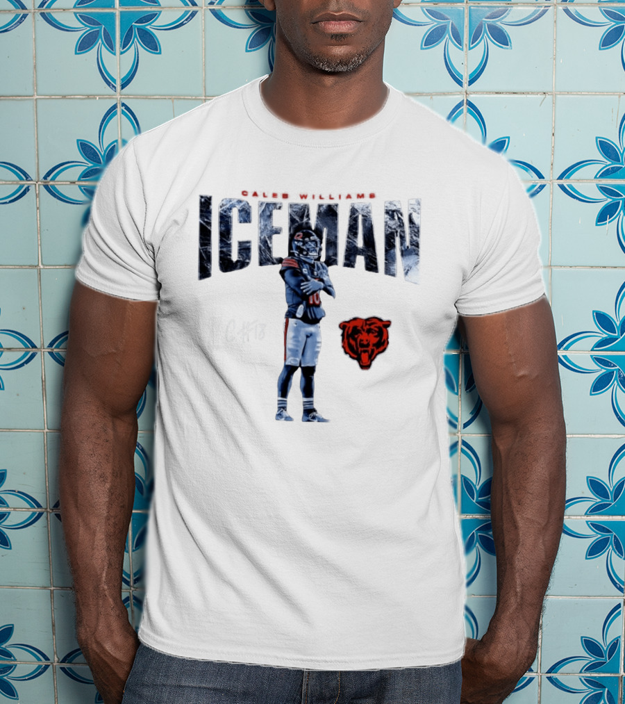 Caleb Williams Chicago Bears Iceman Football Team Roaring Sports T-Shirt