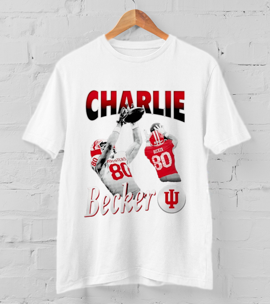 Charlie Becker Indiana Hoosiers Football 80 Receiver Catch IU T-Shirt