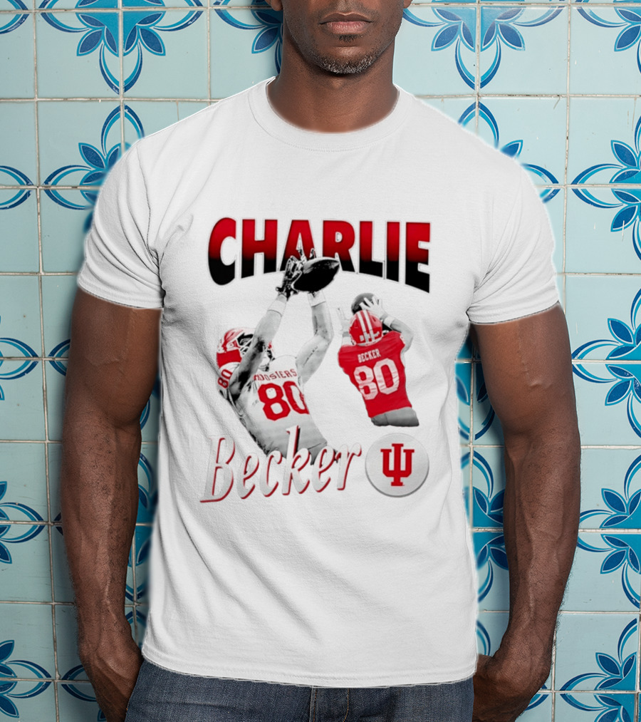 Charlie Becker Indiana Hoosiers Football 80 Receiver Catch IU T-Shirt
