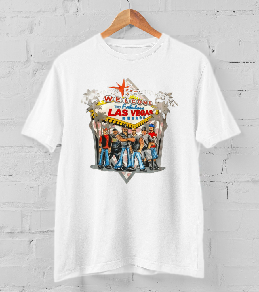 Count's Kustoms Welcome To Fabulous Las Vegas Nevada Sign With Crew Illustrations T-Shirt
