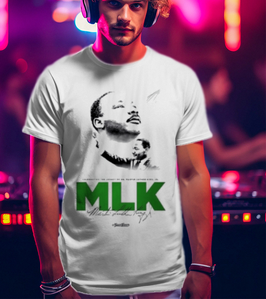 MLK Dr Martin Luther King Jr Bold Green T-Shirt